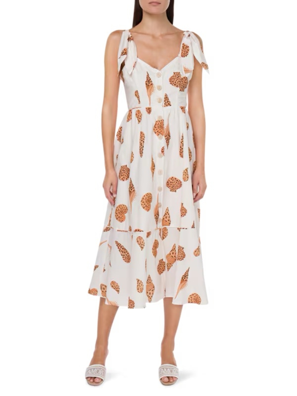 NWT Farm Rio Leopard Shell Midi Dress